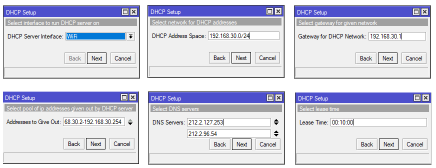 Mikrotik konfiguracja DHCP Serwera