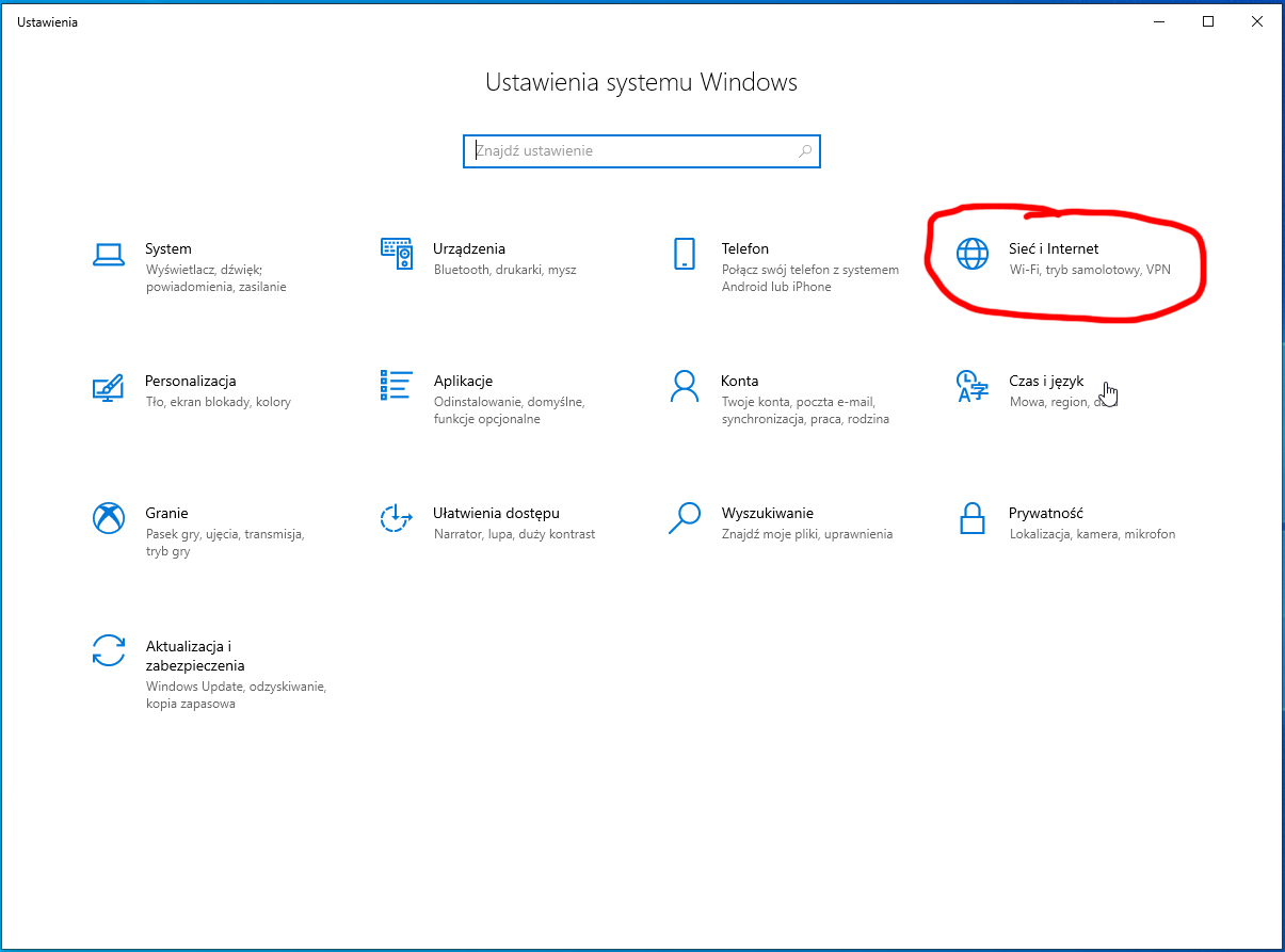 Windows 10 Ustawienia Klienta VPN