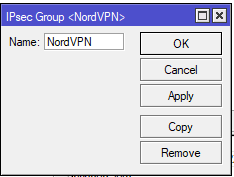 Mikrotik NordVPN IPSec IKEv2