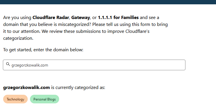 Cloudflare Category Checker