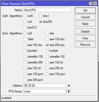 Mikrotik NordVPN IKEv2