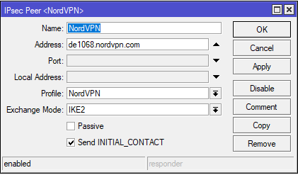 Mikrotik NordVPN IKEv2