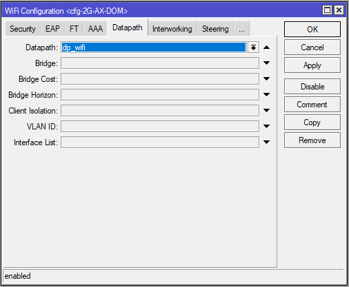 Mikrotik Capsman Configuration Datapath