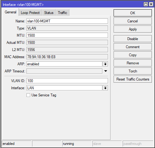 Mikrotik VLAN Configuration